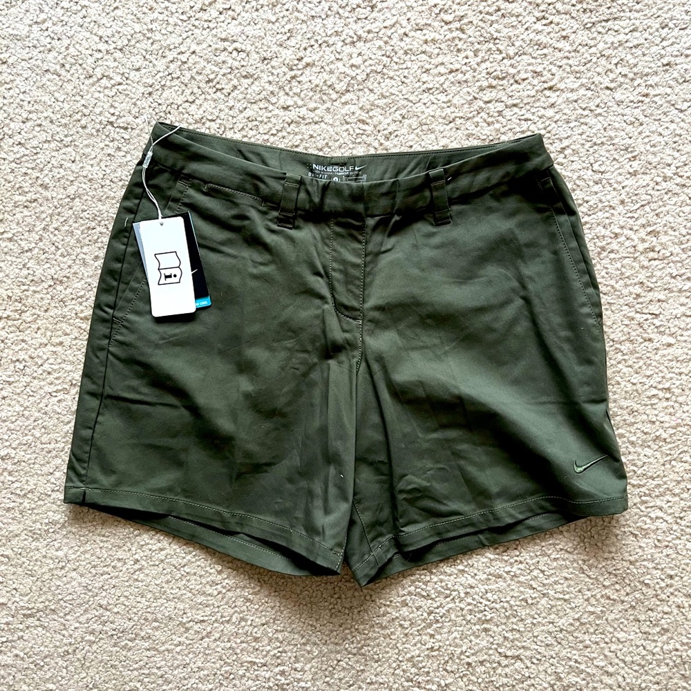 NWT- Nike Women's Olive Green Athletic Golf Shorts